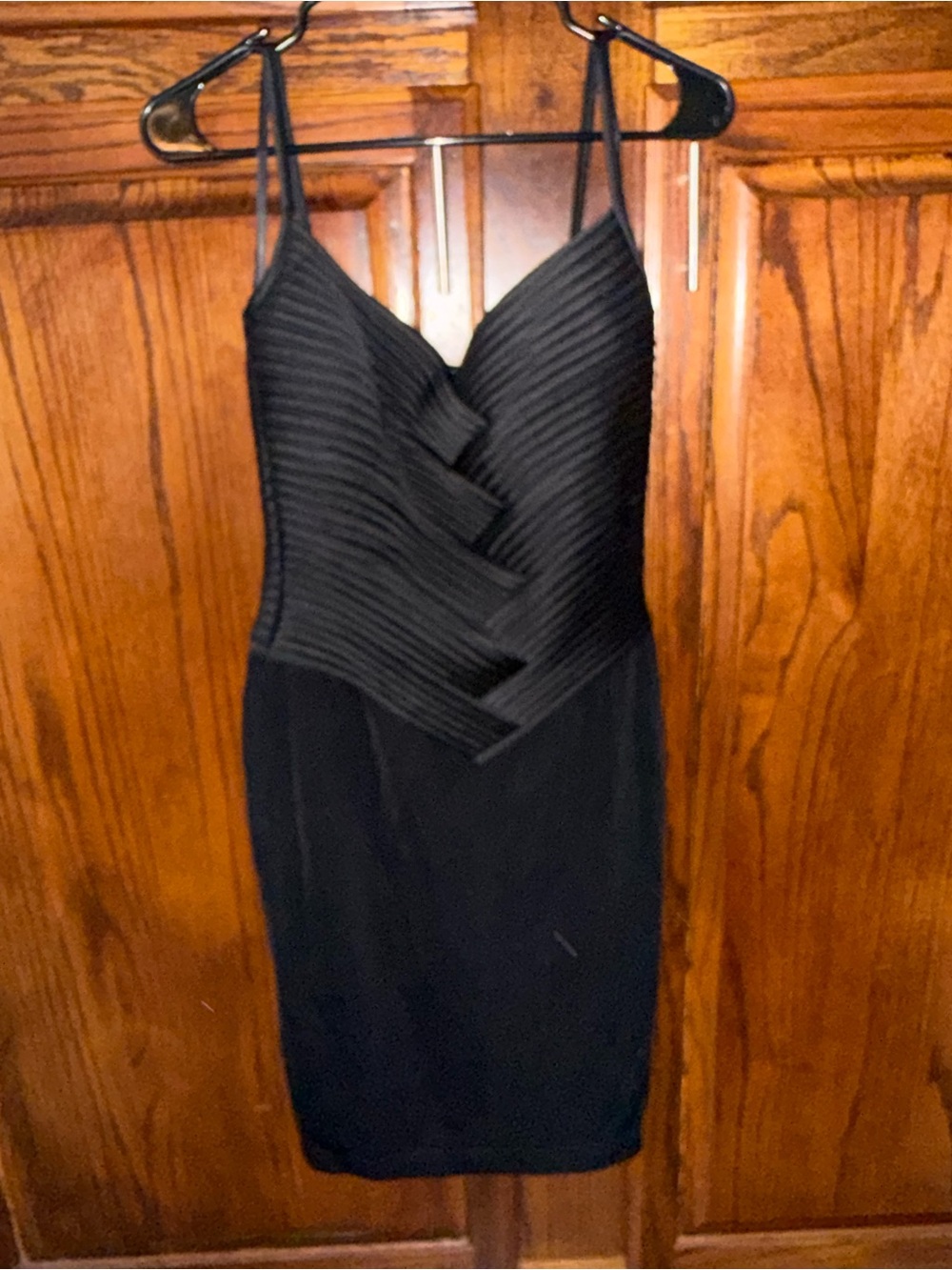 Vintage Lillie Rubin Black Ribbed Dress